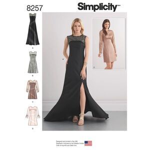 Simplicity Pattern #8257 Misses Special Occassion Gown Size 14-22 Uncut FF